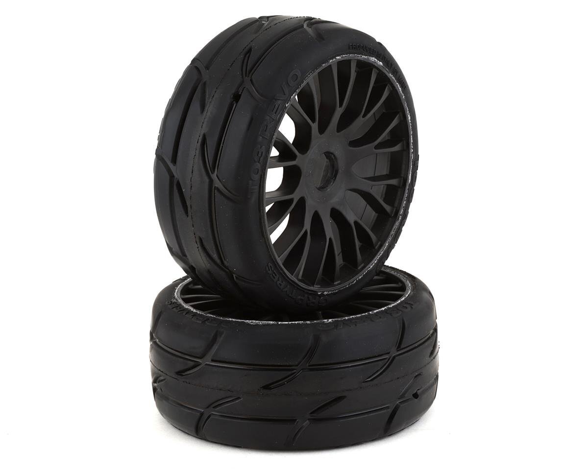 GRP GT - TO3 Revo Belted Pre-Mounted 1:8 Buggy Tires - Black (XM7) with FLEX Wheel (2) - grpgtx03-xm71 GRP GT - TO3 Revo Belted Pre-Mounted 1:8 Buggy Tires - Black (XM7) with FLEX Wheel (2)