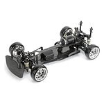 High-performance RC car chassis with durable components for racing and hobby enthusiasts.