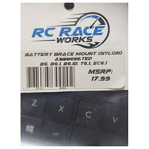 RC Race Works Battery Brace Mount (Nylon) Ass B6-B6.1-T6.1-SC6.1 RRW300202