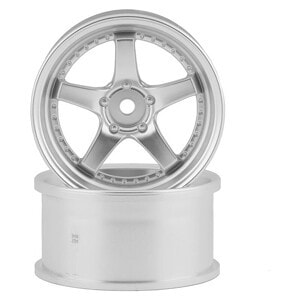 RC Art SSR Professor SP4 5-Spoke Drift Wheels - Matte Silver (6mm Offset) (2) ART-4806MS