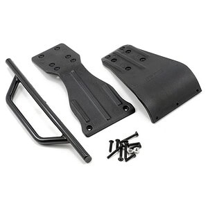 RPM R/C Front Bumper Skid Plate & Chassis Brace Set Black SC10 RPM70902