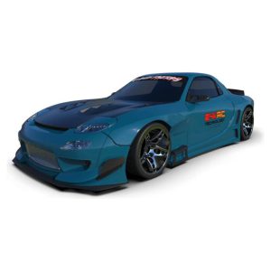 24K RC Technology 1/10 '92 RX7 FD Pandem V3 Full Drift Body Set w/Cosmetic Mods (Clear) (V4) (257mm Wheelbase) - TAF23008 - Body (Clear)