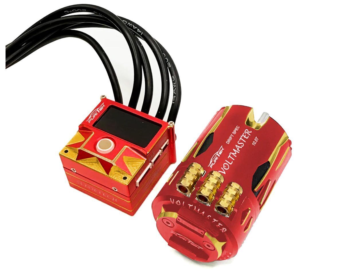 Furitek SlideVolt 1/10 Drift Sensored Brushless ESC & Motor Combo Red FTK-FUR-2658