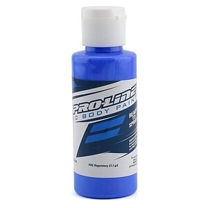 Blue RC body paint for remote control cars. Easy spray application, durable finish for racing and hobby models.
