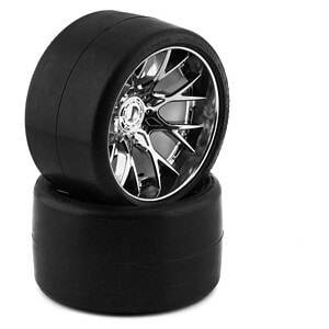 Sweep VHT Crusher Pre-Mounted Monster Truck Belted Slick Tires - Chrome (2)