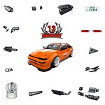 24K RC Technology 1/10 13th Anniversary D-Works Full Body Set Clear