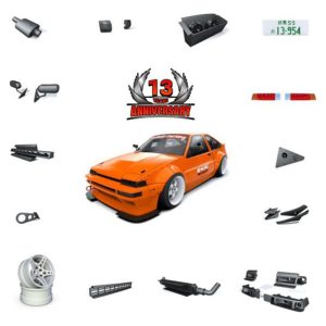 24K RC Technology 1/10 13th Anniversary D-Works Full Body Set Clear