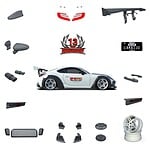 24K RC Technology 1/10 13th Anniversary GR86 LBWK Full Drift Body Set (Clear)