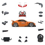 24K RC Technology 1/10 13th Anniversary GR86 Full Drift Spec Body Set (Clear)