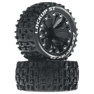 Duratrax Lockup ST 2.8  Mounted Offset Tires Black (2) DTXC3568