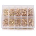 Samix Stainless Steel M3 Screw Set w/Storage Box (Gold) (350) (Flat Head/Button Head)
