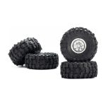 Pro-Line 1/30 Baja Pro X Front/Rear Mounted Chrome Beast Tires (4) PRO1025110