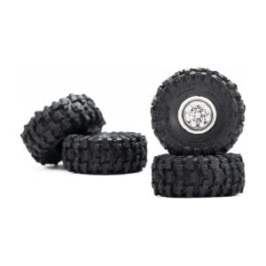 Pro-Line 1/30 Baja Pro X Front/Rear Mounted Chrome Beast Tires (4) PRO1025110