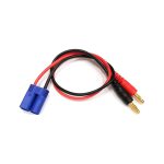 Racers Edge Charge Adapter EC5 Device to Male 4mm Bullets 300mm Wire RCE1617
