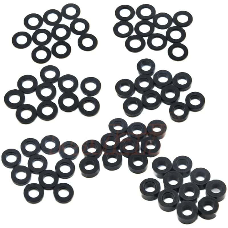 Yeah Racing Aluminum M3 Flat Washers 0.25 YA-0390BK
