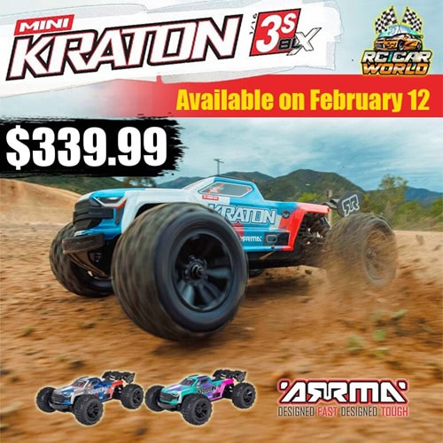 New Arrma 1/16 Mini Kraton 3S BLX Coming On February 12th