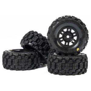 Pro-Line 1/16 Badlands MX Front/Rear Tires MTD 12mm Black Split Six (4): Mojave Grom PRO1034010