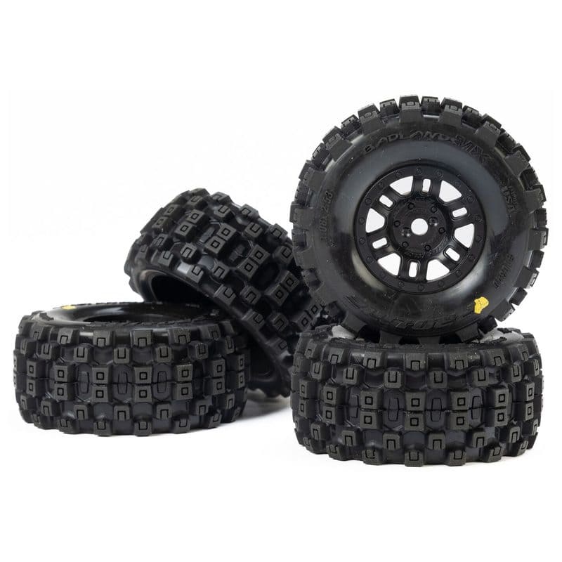Pro-Line 1/16 Badlands MX Front/Rear Tires MTD 12mm Black Split Six (4): Mojave Grom PRO1034010