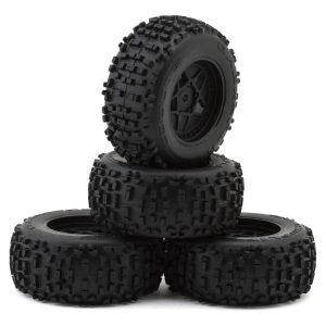 Arrma dBoots Back-Flip Mini Kraton Pre-Mounted Tires (Black) (4) w/12mm Hex ARA-2991