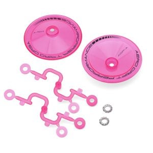 DS Racing Sloped Aero Drift Wheel Covers (Flu Pink) (2)