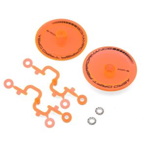DS Racing Flat Aero Drift Wheel Covers (Flu Orange) (2)