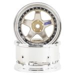 DS Racing Drift Element 5 Spoke Drift Wheels (Gold & Chrome) (2)