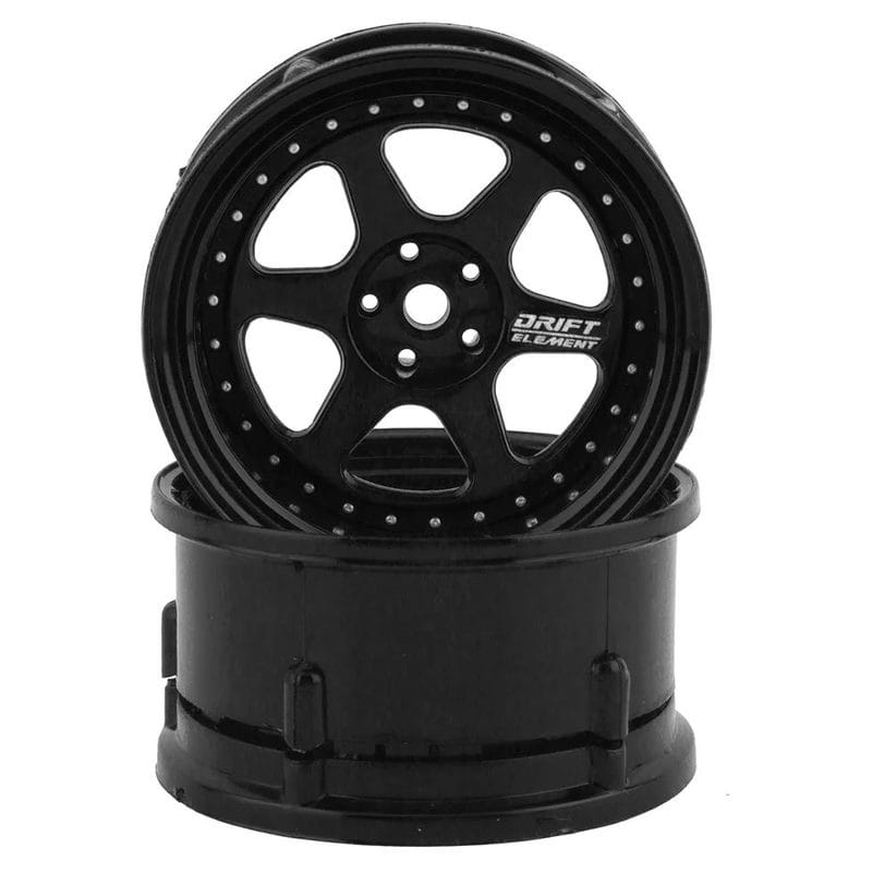 DS Racing 6 Spoke Adjustable Offset Triple Black w/Silver Rivets DSC-DE-206 ID: 2