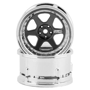 DS Racing Drift Element 6 Spoke Drift Wheels (Gunmetal Chrome) DS-DE-219