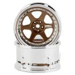 DS Racing Drift Element 5-Spoke Drift Wheel - Pink Face/Chrome Lip DSC-DE-222