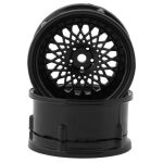 DS Racing Drift Element Mesh Drift Wheels Triple Black (2) Adjustable Offset w/12mm Hex
