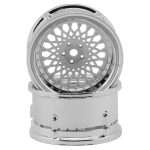 DS Racing Element Mesh Drift Wheels (White w/Chrome Lip) (2)