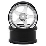 Hayashi Garage NIZ 5-Spoke Multipiece Style 1/10 Drift Wheels (White) (2) (6mm Offset) w/12mm Hex