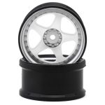 Hayashi Garage NIZ 5-Spoke Multipiece Style 1/10 Drift Wheels (White) (6mm Offset) HG-20146