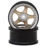 Hayashi Garage NIZ 5-Spoke Multipiece Style 1/10 Drift Wheels (Gold) (6mm Offset) HG-20166