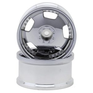 Hayashi Garage Euro VIP Dish Style 1/10 Drift Wheels Chrome 8mm Offset HG-20228Hex