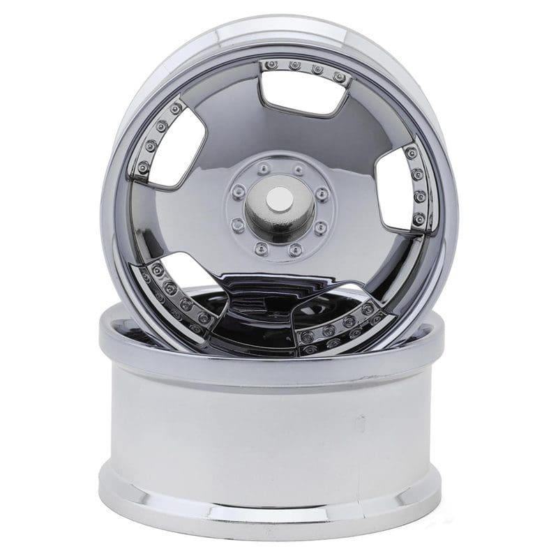 Hayashi Garage Euro VIP Dish Style 1/10 Drift Wheels Chrome 8mm Offset HG-20228Hex