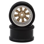 Hayashi Garage Pana 8-Spoke Multipiece Style 1/10 Drift Wheels (Gold) (2) (6mm Offset) w/12mm Hex