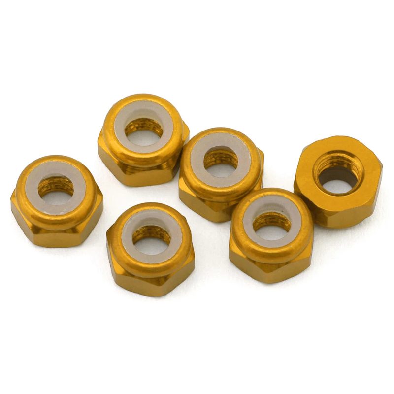 J&T Bearing Co. 3mm 7075 Aluminum Lock Nuts Gold JTB-JT12825-GL