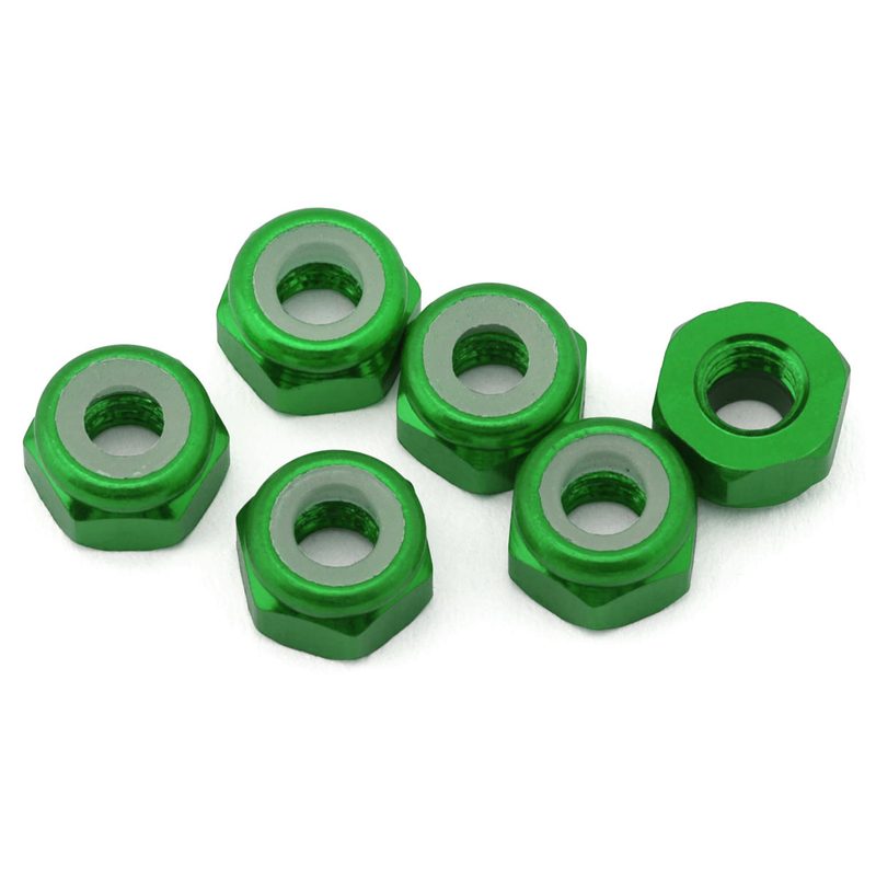 J&T Bearing Co. 3mm 7075 Aluminum Lock Nuts Green JTB-JT12825-GR