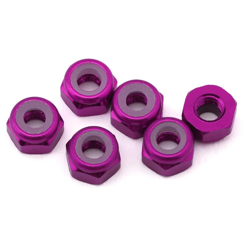 J&T Bearing Co. 3mm 7075 Aluminum Lock Nuts Purple JTB-JT12825-P