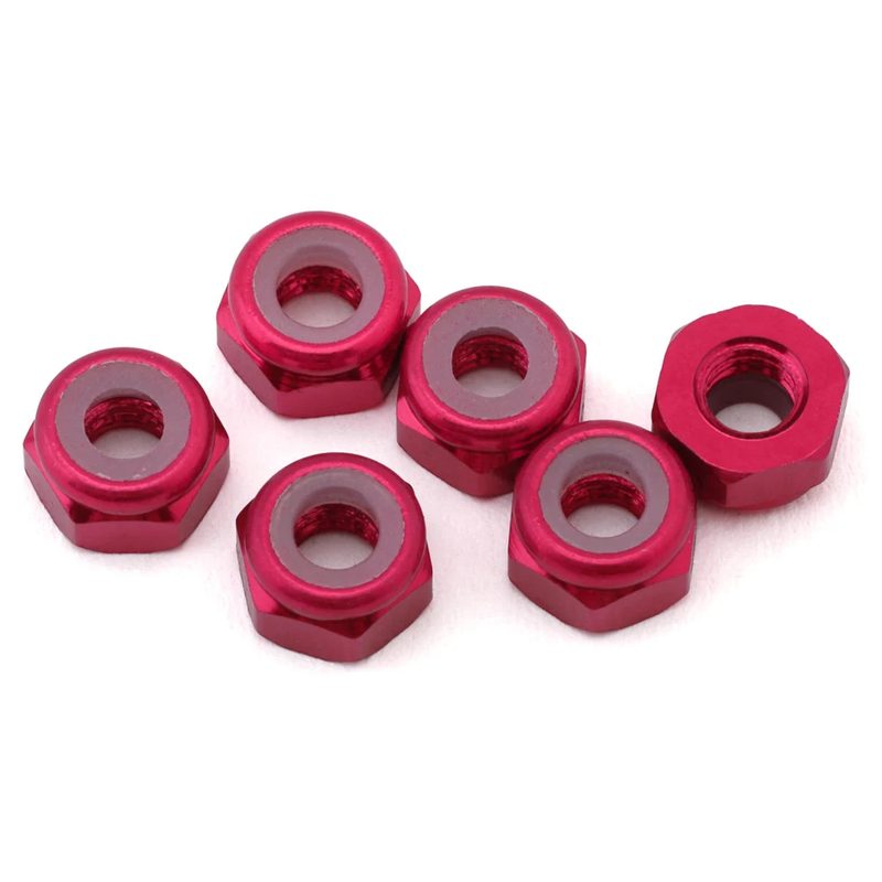 J&T Bearing Co. 3mm 7075 Aluminum Lock Nuts Pink JTB-JT12825-PK