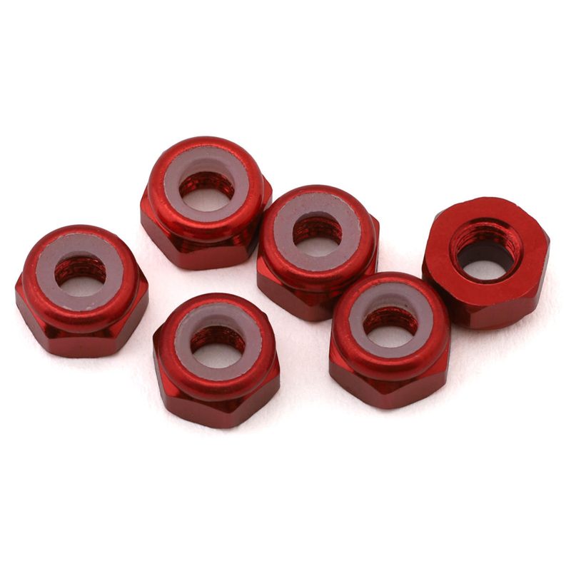 J&T Bearing Co. 3mm 7075 Aluminum Lock Nuts Red JTB-JT12825-R