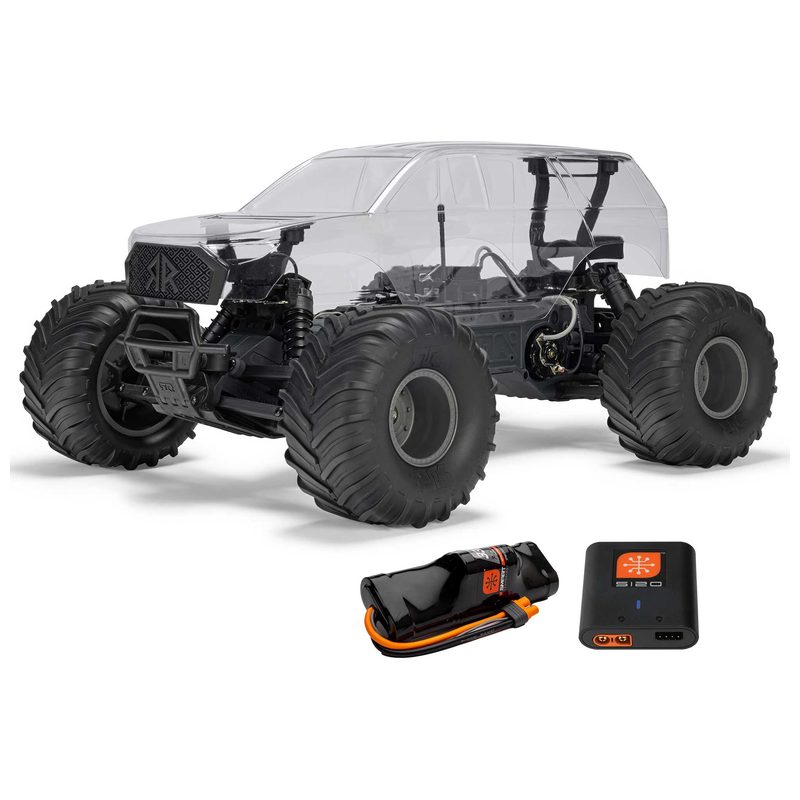 1/10 Arrma Gorgon 2WD RTA Kit Brushed Monster Truck Battery & Charger Included Body Clear