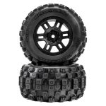 Pro-Line Arrma Mini Kraton Badlands Pre-Mounted Tires w/Split Six Wheels (Black) (2) w/12mm Hex PRO1030-110