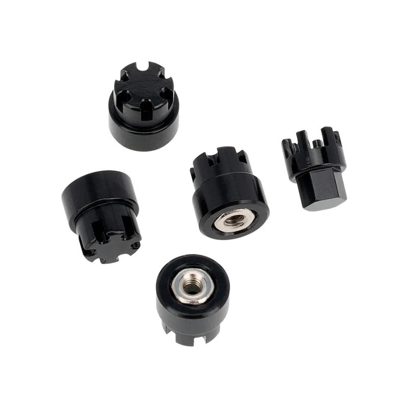 Powerhobby Aluminum M2 Wheel Nuts Cap for 1/24 Axial SCX24 Jeep C10 Bronco Black PHSCX24760BLACK