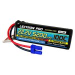 Lectron Pro 22.2V 5200mAh 100C Lipo Battery with EC5 Connector