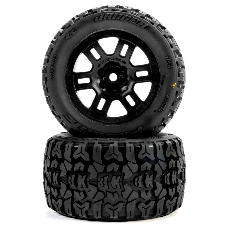Jaeger Front/Rear MT Tires MTD 12mm Black Split Six (2): Arrma Mini Kraton PRO1034610