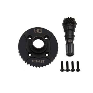 Hot Racing 42t/13t Steel Helical Diff Ring/Pinion Front Gear TRAX Maxx SXMX9423TF
