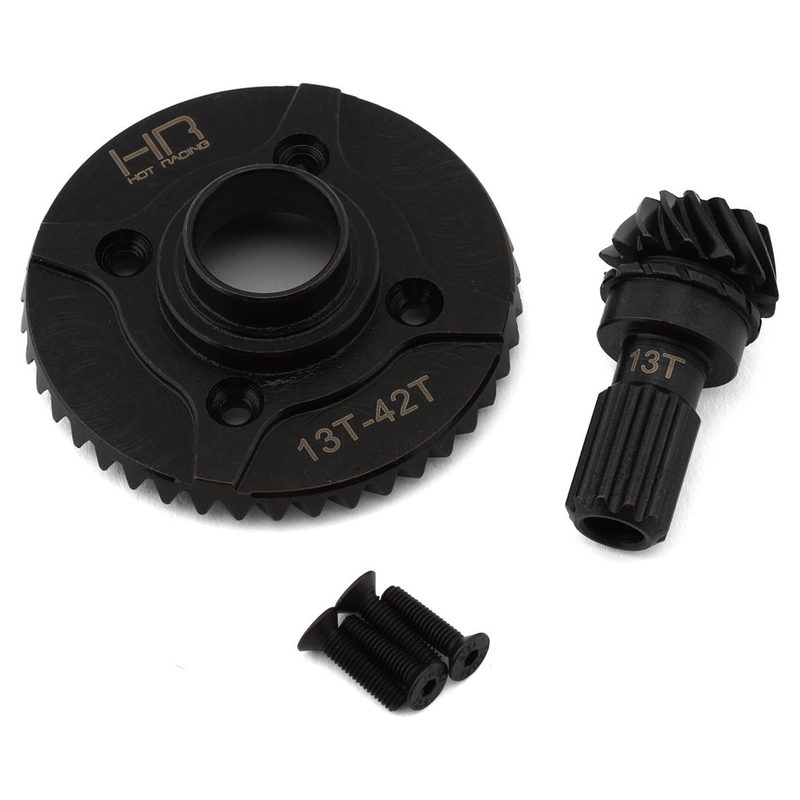 Hot Racing Steel Helical Differential Ring & Pinion Gear for Traxxas X-Max/XRT Rear 42T/13T SXMX9432TR