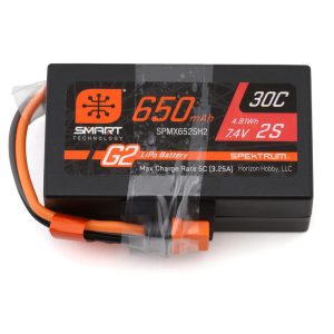 Spektrum RC 2S 30C Smart G2 LiPo Battery (7.4V/650mAh) w/IC2 Connector SPMX652SH2